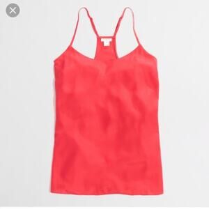 J.Crew Chiffon Tank Top | Red Sleeveless Cami w Adjustable Straps Sz 00 / XXS